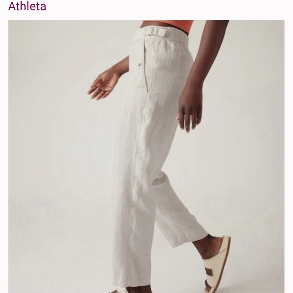 Athleta Natural Linen Pants